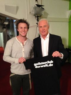 André Bugl mit dem Kaiser Franz Beckenbauer